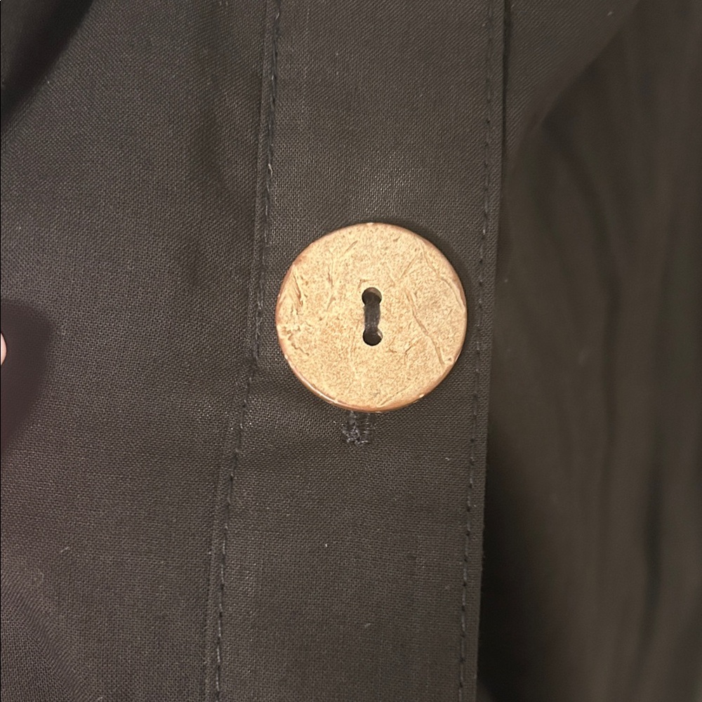 Hutch Black Midi Dress with Button Detail - Picture 2 of 5